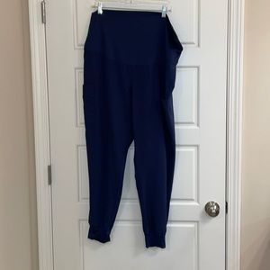 Large maternity med couture navy scrub pants.